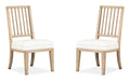 Coventry - Upholstered Side Chair With Solid Wood Back (Set of 2) - Honey Wheat