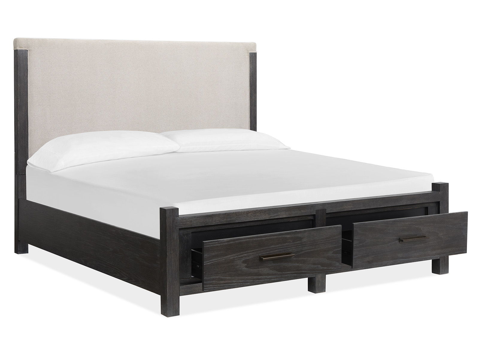 Plum Creek - Upholstered Panel Storage Bed
