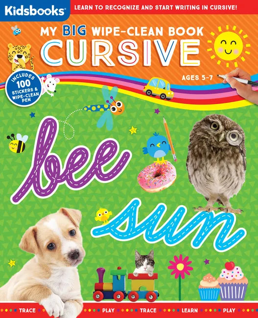 My Big Wipe-Clean Book: Cursive - Spiral