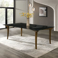 Danzel - Dining Table With Glass Top - Vintage Oak