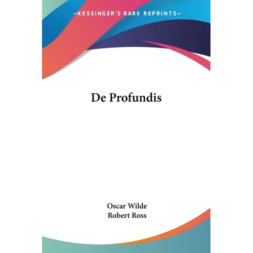 De Profundis - Paperback
