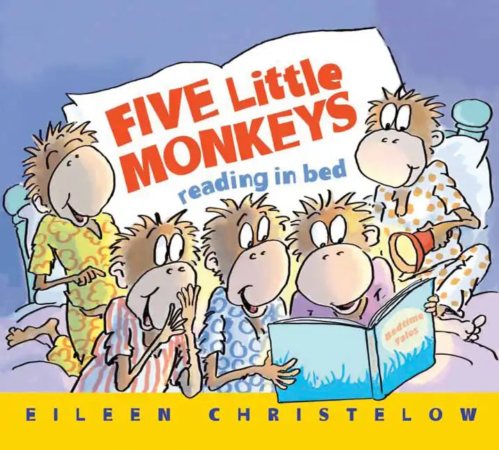 Five Little Monkeys Reading in Bed Board Book - Board Book