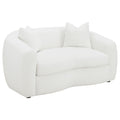 Isabella Faux Sheepskin Upholstered Loveseat Natural