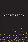Address Book: Black with Yellow Dots, 6x9, 130 Pages, Professionally Designed - Paperback