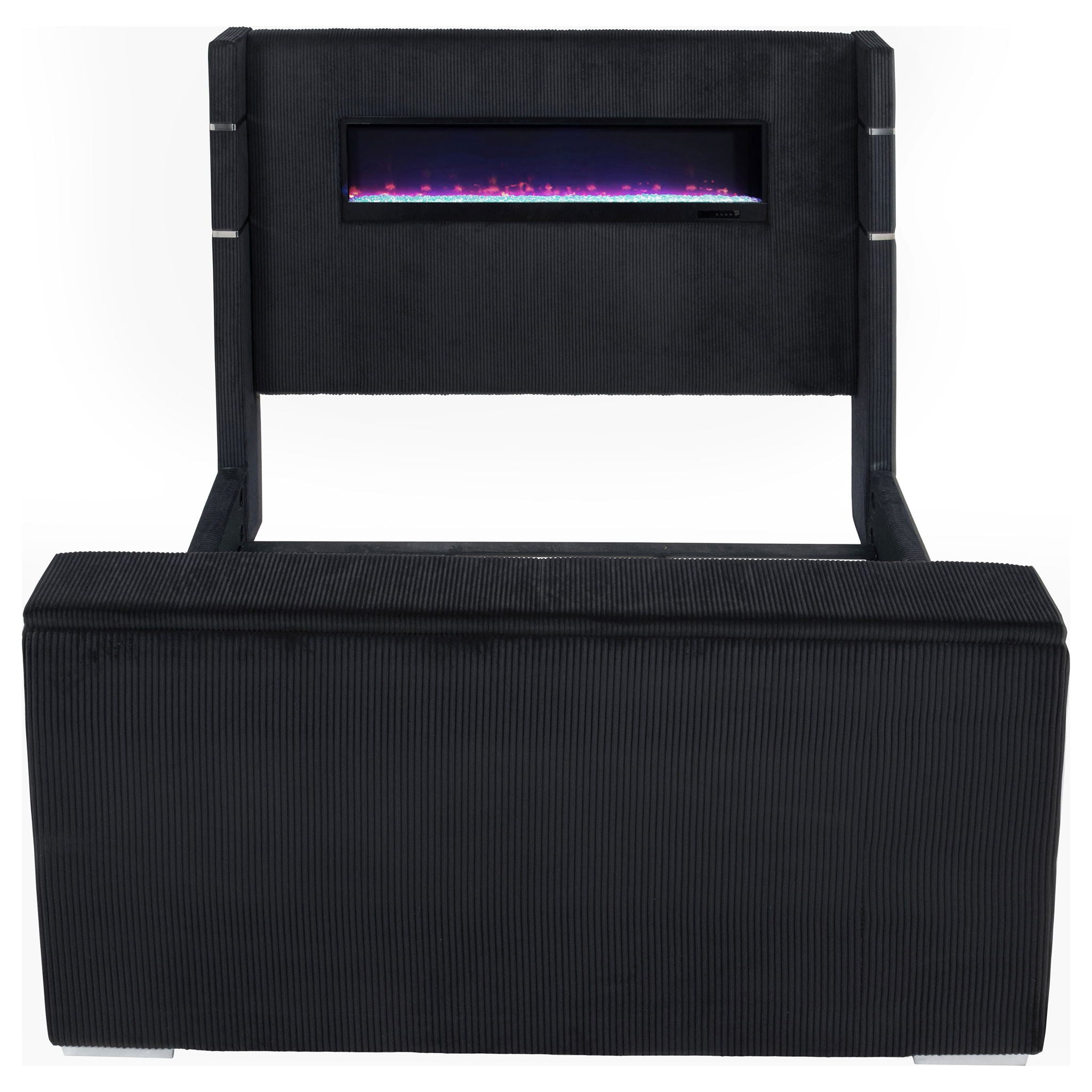 Tisdall California King Flame Visualizer TV Bed Black