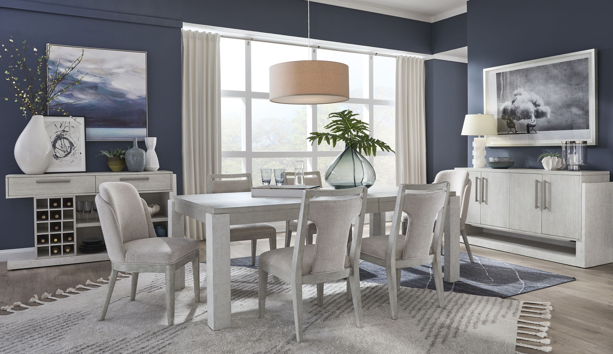 Lorelei - Extendable Rectangular Dining Table - Misty Cloud