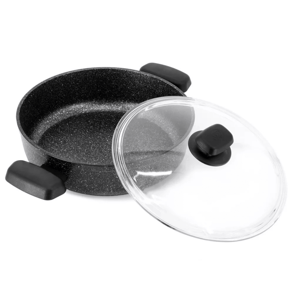 Korkmaz Ornella Aluminum 4L Non-Stick Low Casserole Dish with Lid