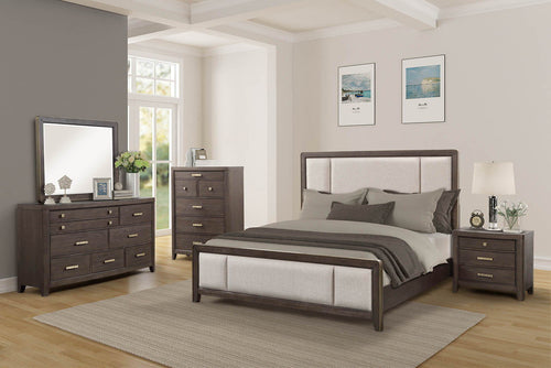 6 Drawer Dresser - Antique Brown