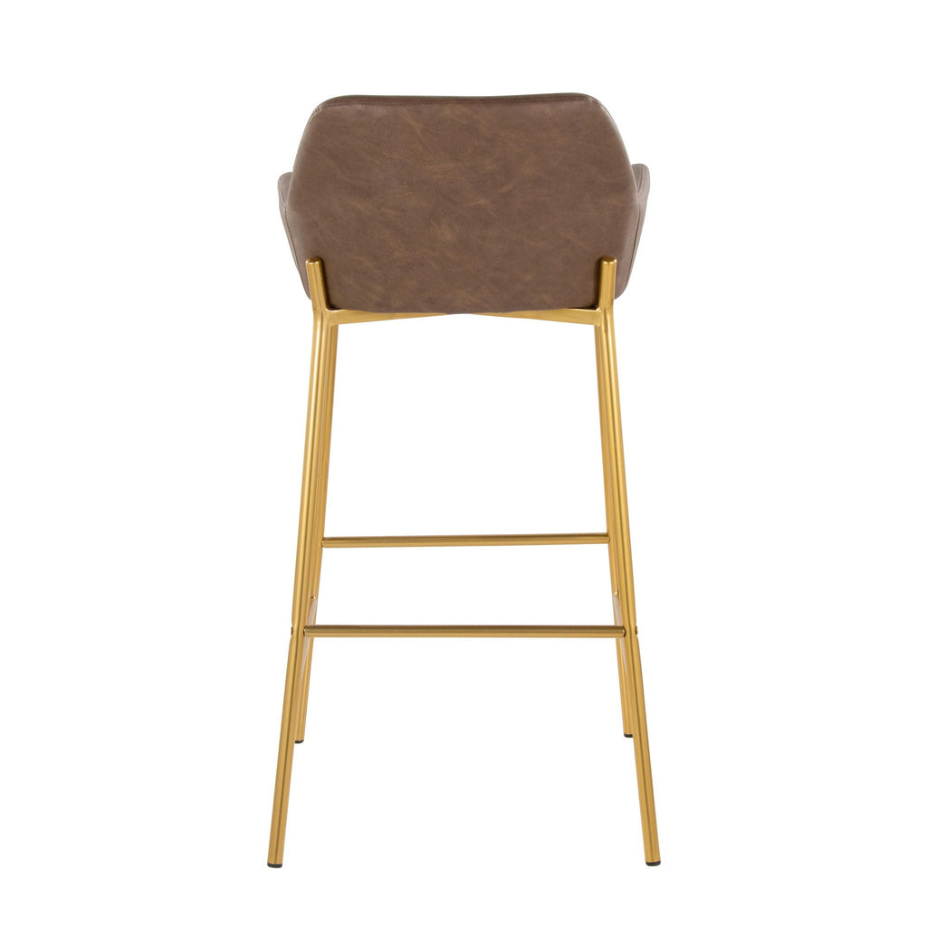 Daniella - Contemporary / Glam Fixed Height Bar Stool (Set of 2)