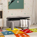 Hugo - Oval Fully Upholstered Storage Bench
