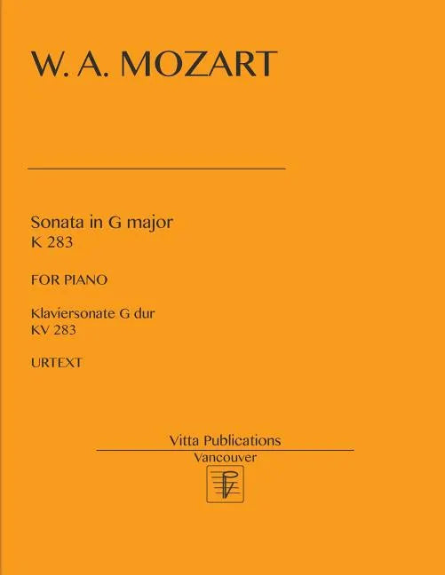 Sonata in G Major, KV 283 - Paperback