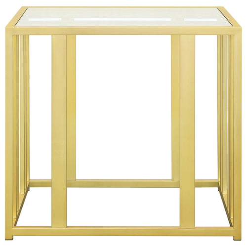 Adri 2-piece Coffee and End Table Set Matte Brass