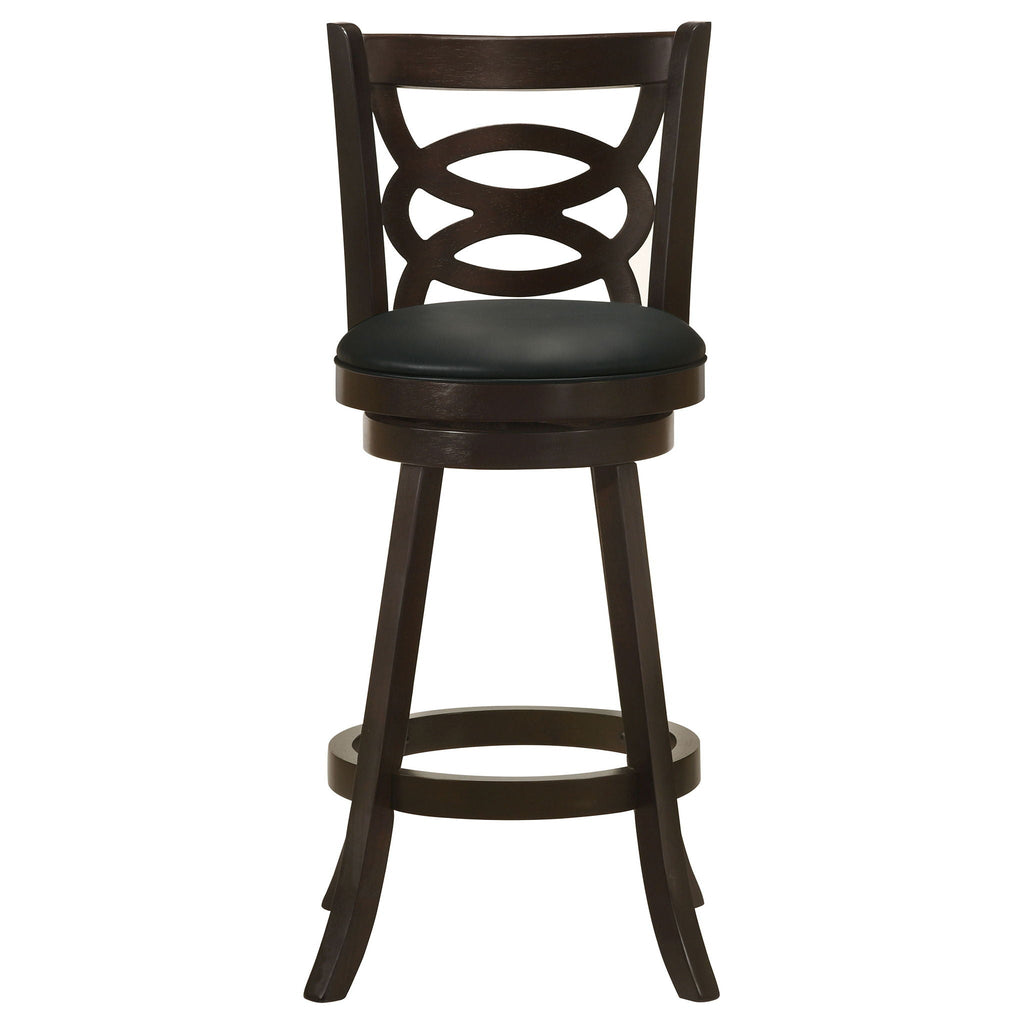 Calecita Wood Swivel Bar Chair Cappuccino (Set of 2)