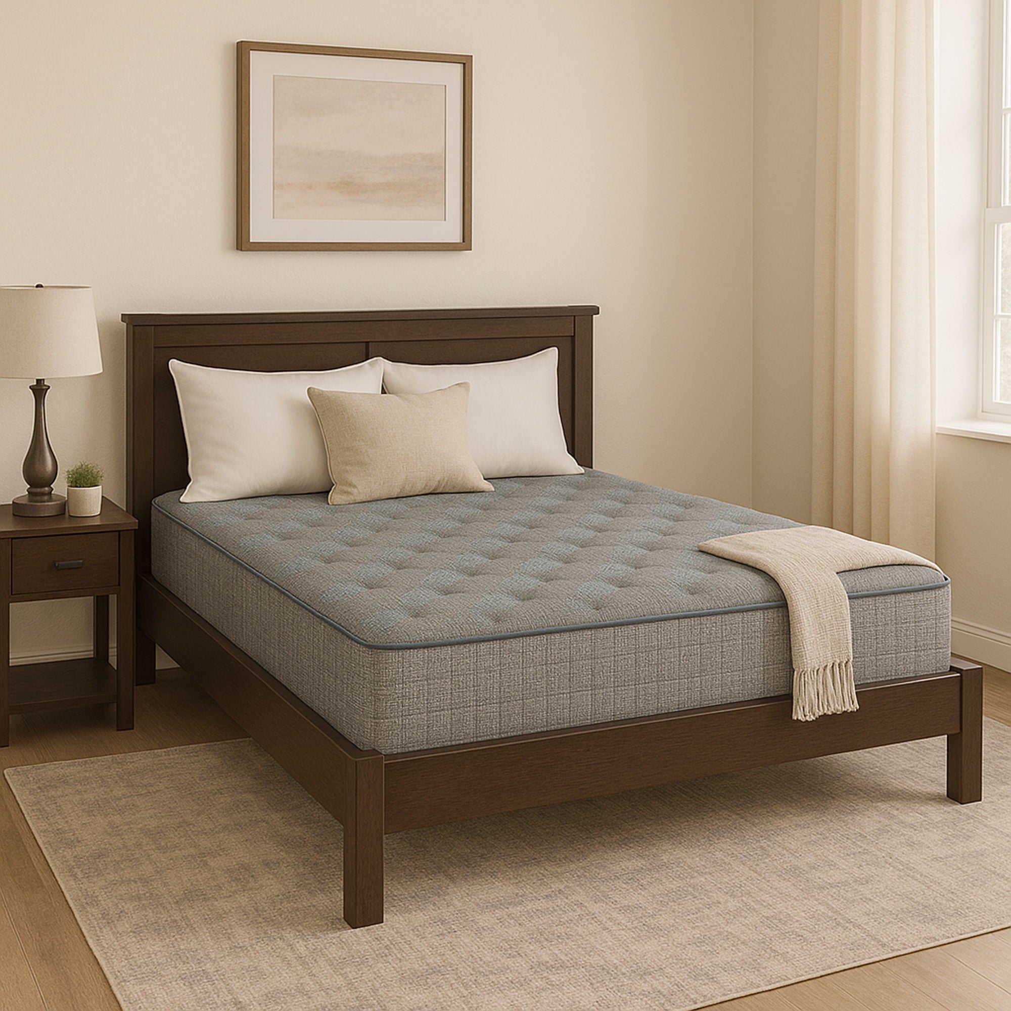 Comfort Care - 9" 2 Sided Foam Core Mattress, Medium Comfort