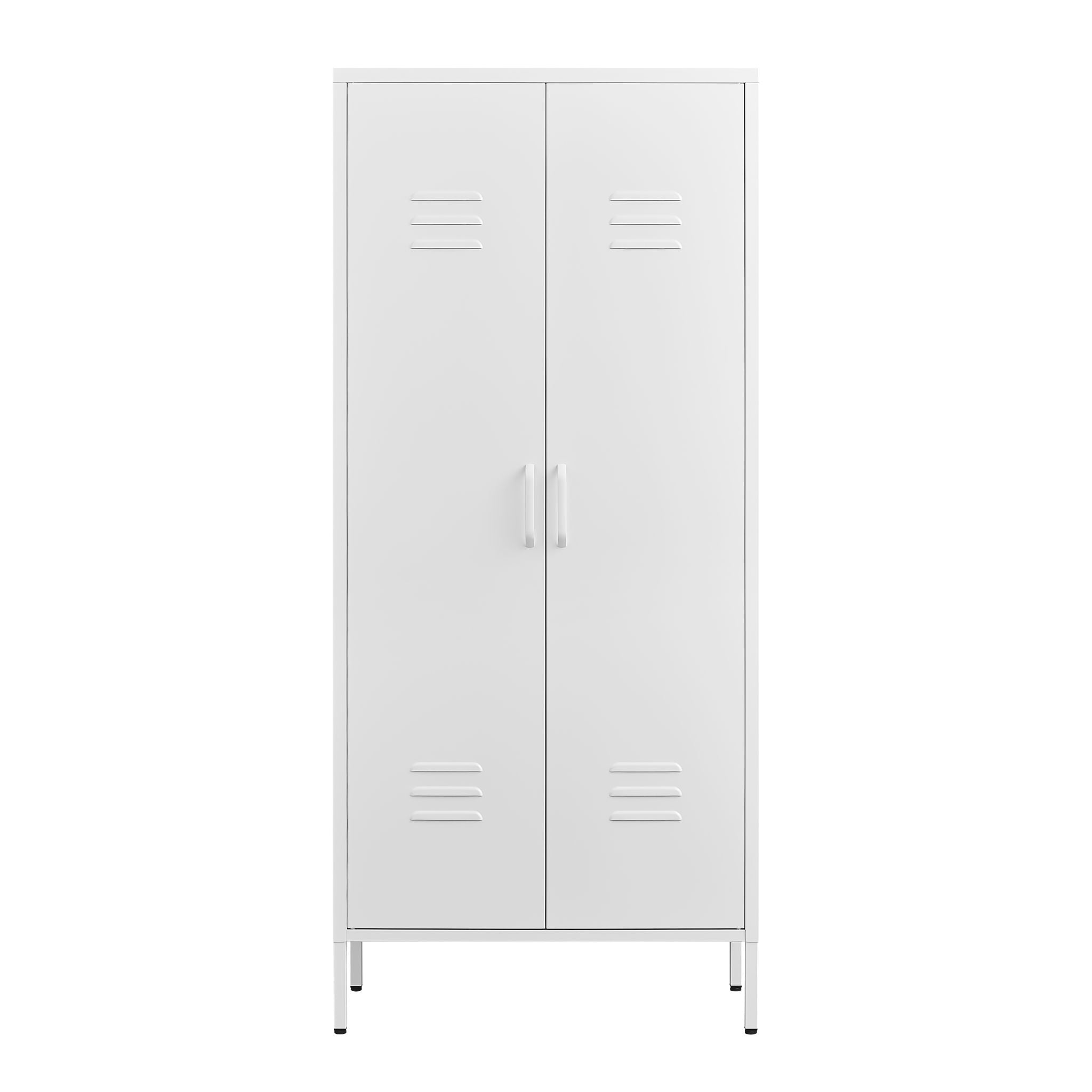 Modern Storage Cabinet With Adjustable Shelves, Magnetic Door Stopper