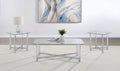 Cronin 3-piece Tempered Glass Top Coffee Table Set Chrome