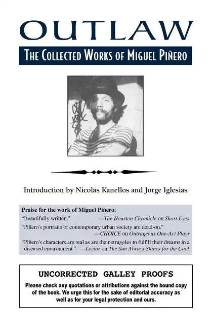 Outlaw: The Collected Works of Miguel Pinero - Paperback