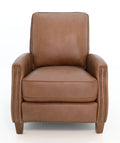 Melrose - Push Thru The Arm Recliner - Saddle