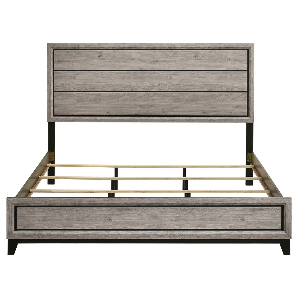 Watson Wood Eastern King Panel Bed Light Taupe