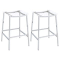 Jovani Acrylic Backless Bar Stool Chrome (Set of 2)