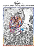 Sheila Wolk Gray Scale ANGEL Adult Coloring Book - Paperback
