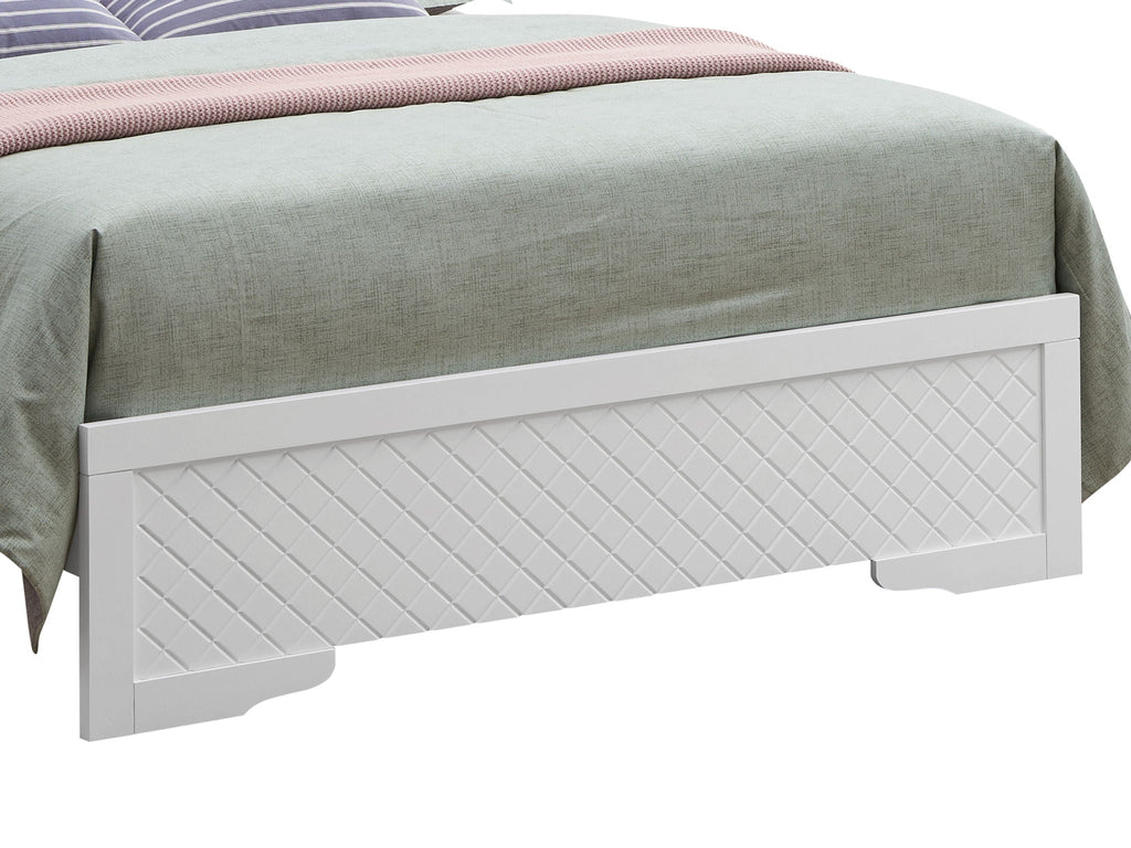 Bed With LED Light Accents Headboard