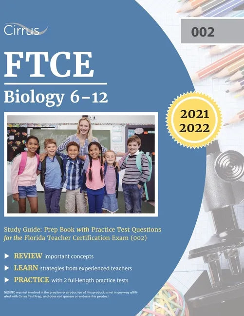FTCE Biology 6-12 Study Guide: Prep Book with Practice Test Questions for the Florida Teacher Certification Exam (002) - Paperback