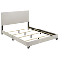 Dorian Fabric Upholstered Queen Panel Bed Cream