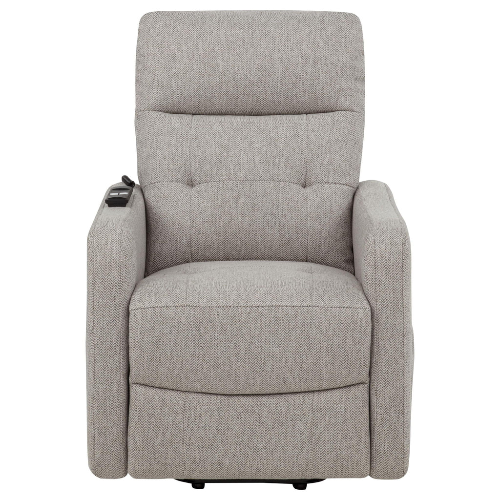 Dayes Upholstered Power Lift Recliner Chair Taupe
