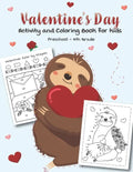 Valentine's Day Activity and Coloring Book for kids Preschool-4th grade: Filled with Fun Activities, Word Searches, Coloring Pages, Dot to dot, Mazes - Paperback