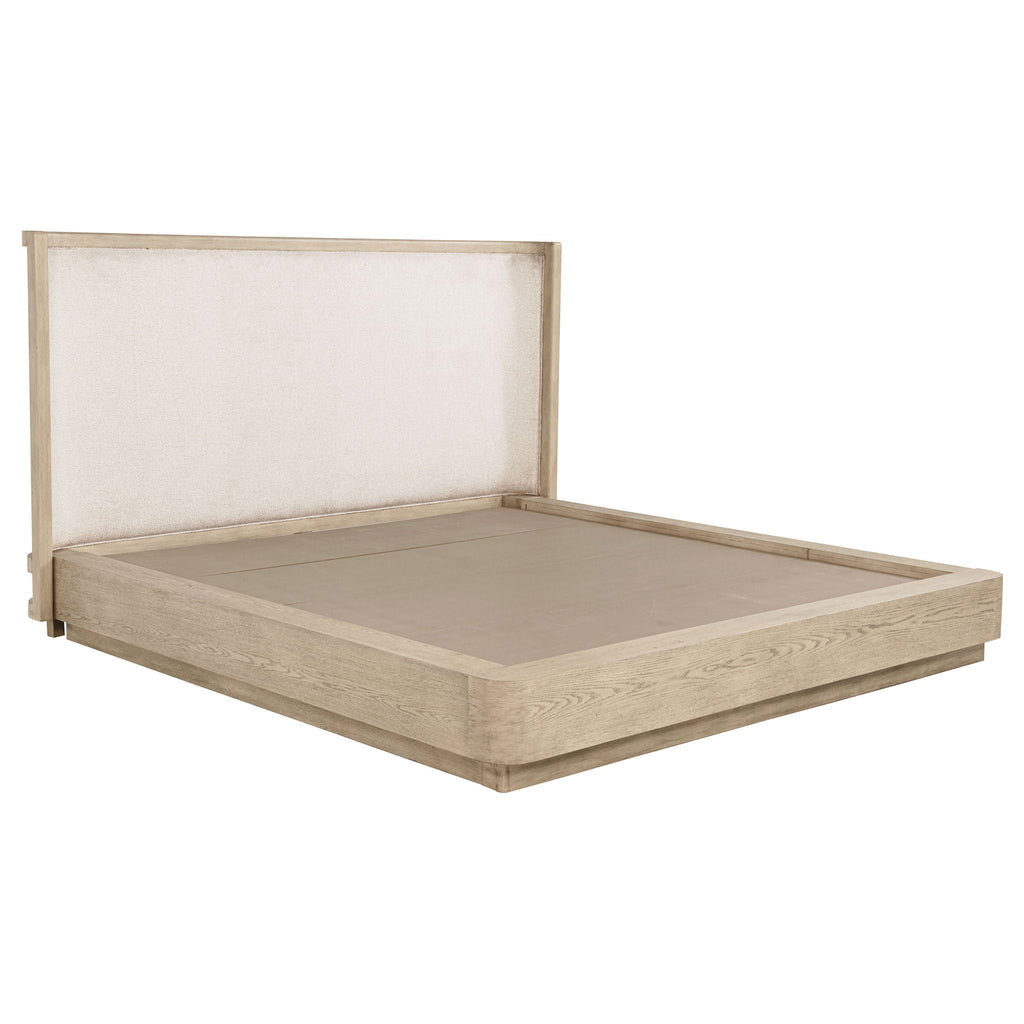 Kailani 52-inch Eastern King Wingback Bed Beige Oak