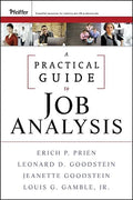 A Practical Guide to Job Analysis - Hardcover
