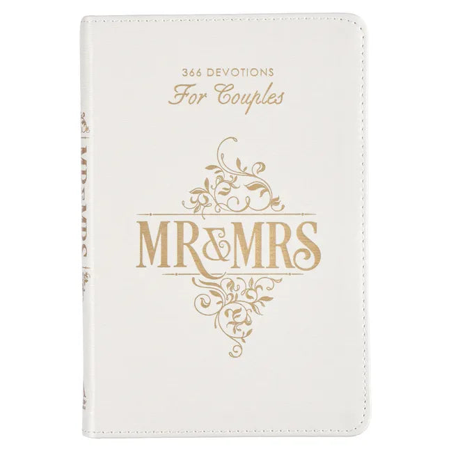 Gift Book Mr. & Mrs. White Faux Leather - Leather