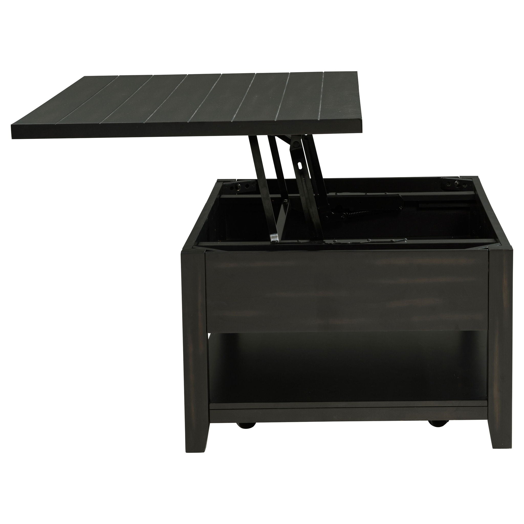 Payne 48-inch Mobile Lift Top Coffee Table Distressed Java