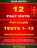 PSAT Math Tests 1-12 - Paperback
