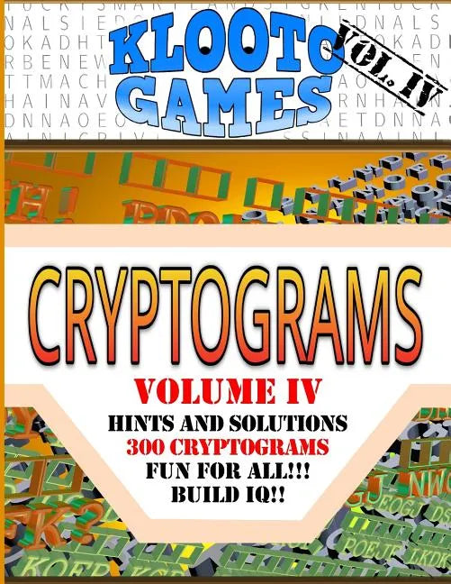 KLOOTO Games CRYPTOGRAMS Vol. IV - Paperback
