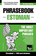 English-Estonian phrasebook & 1500-word dictionary - Paperback