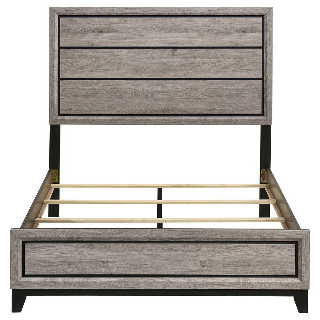 Watson Wood Full Panel Bed Light Taupe
