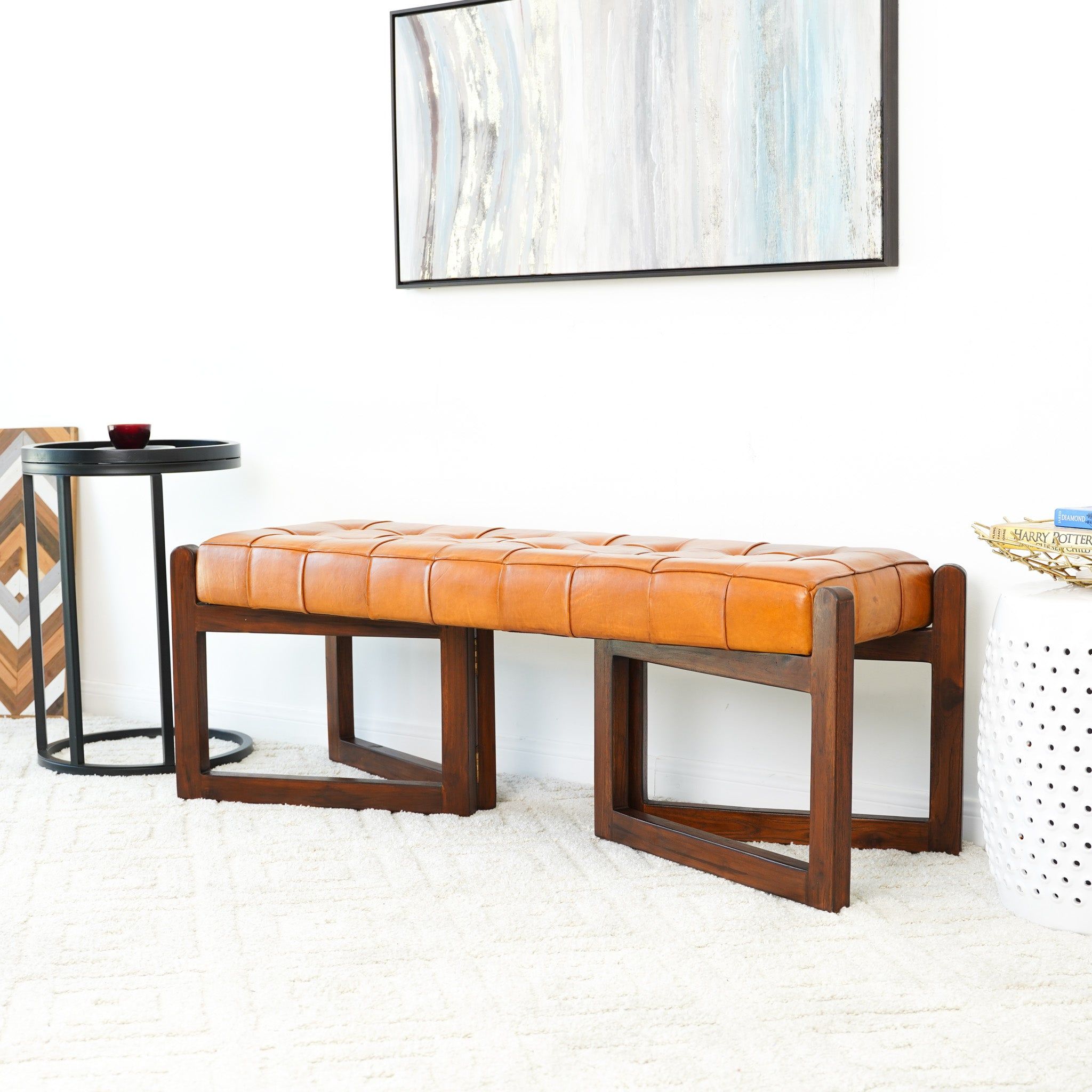 Riley - Bench - Brown / Rustic / Tan