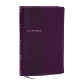 NKJV Personal Size Large Print Bible with 43,000 Cross References, Purple Leathersoft, Red Letter, Comfort Print (Thumb Indexed) - Imitation Leather
