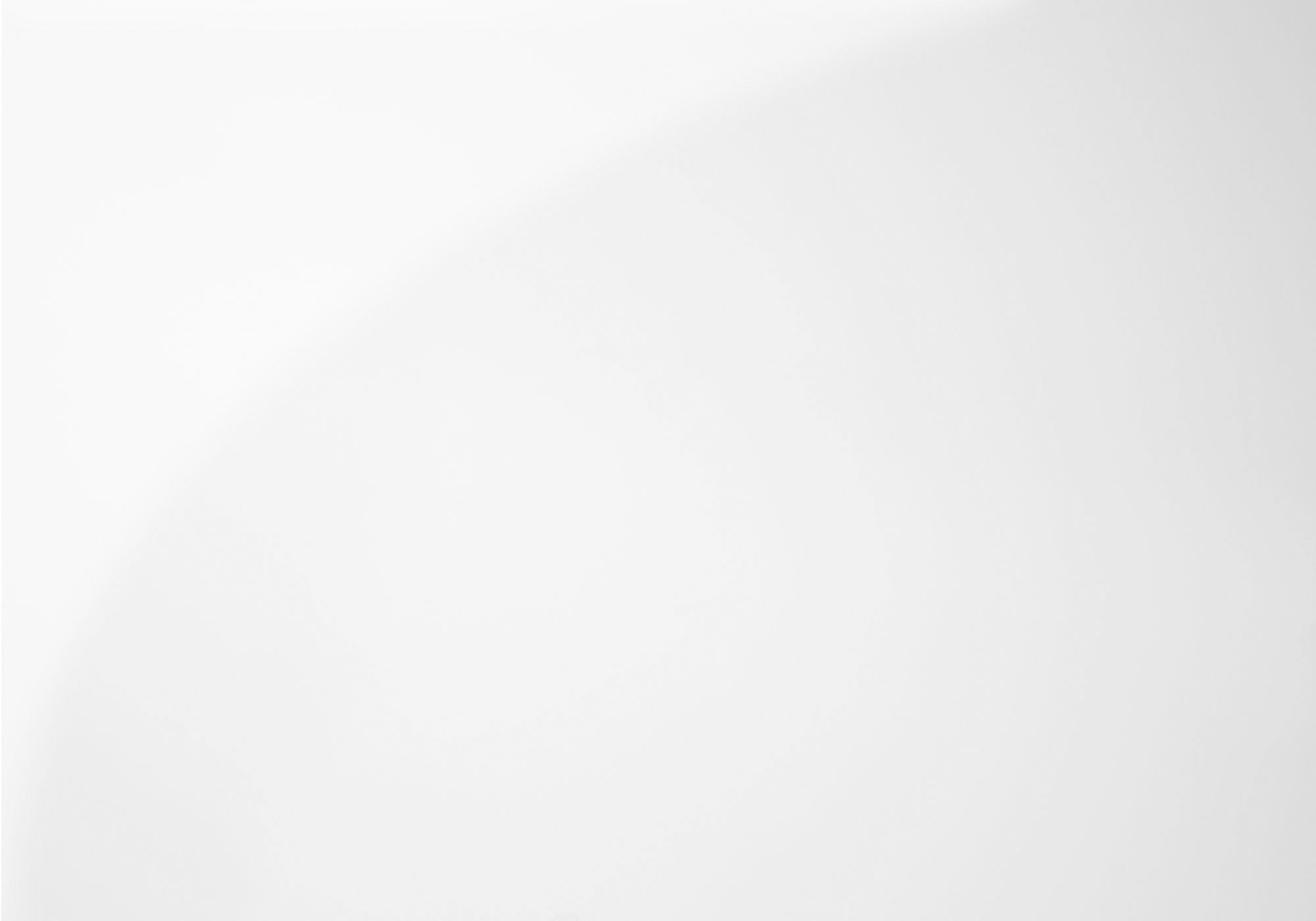 Accent Table, C - Shaped Glossy Contemporary & Modern - White
