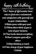 happy55th birthday The 7 Rules of Life - Paperback