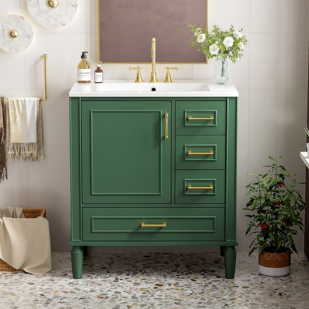 Traditional Bathroom Vanity Set With Soft Close Doors