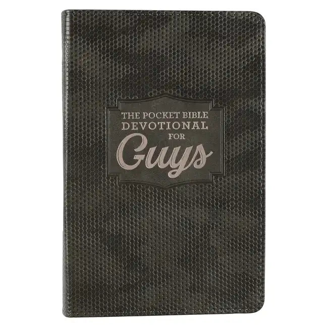 Pocket Bible Devotional for Guys Faux Leather - Leather