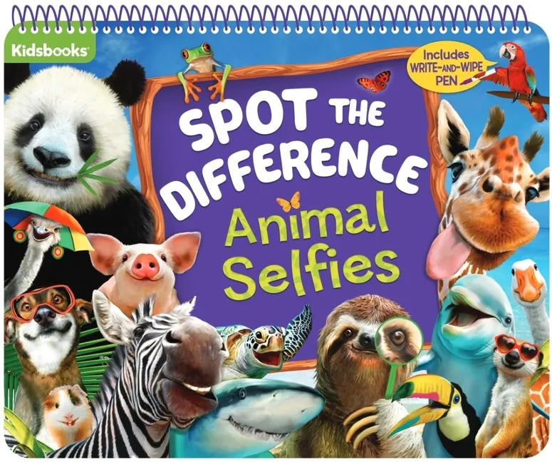 Spot the Difference: Animal Selfies (Includes Write-And-Wipe Pen) - Spiral