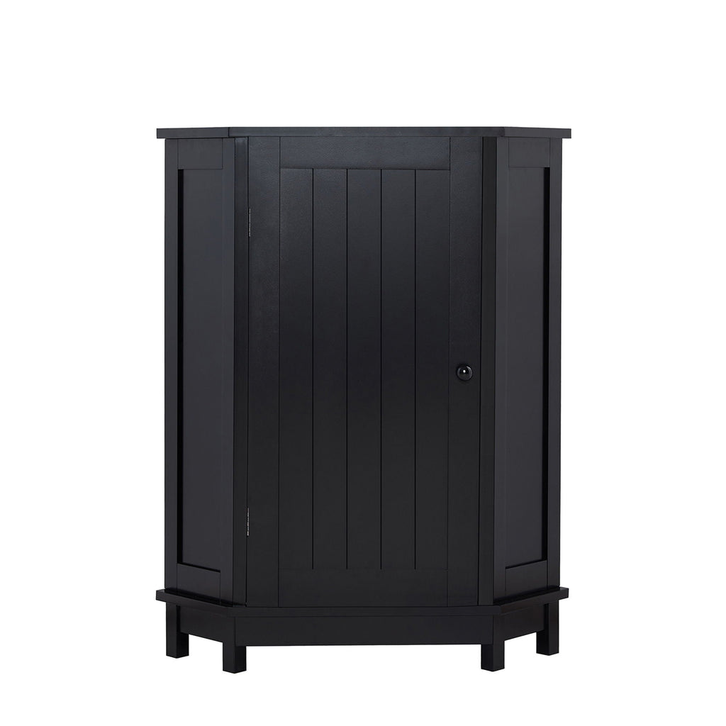 Bathroom Cabinet Triangle Corner Storage Cabinet With Adjustable Shelf Modern Style