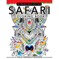 Safari Coloring books: Wild Animals Flowers Mandala and Doodle Pattern - Paperback