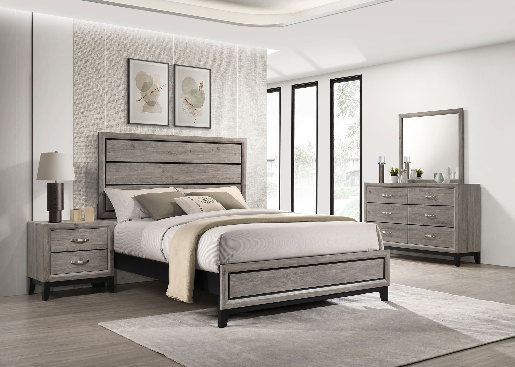 Watson Four-piece Full Bedroom Set Light Taupe