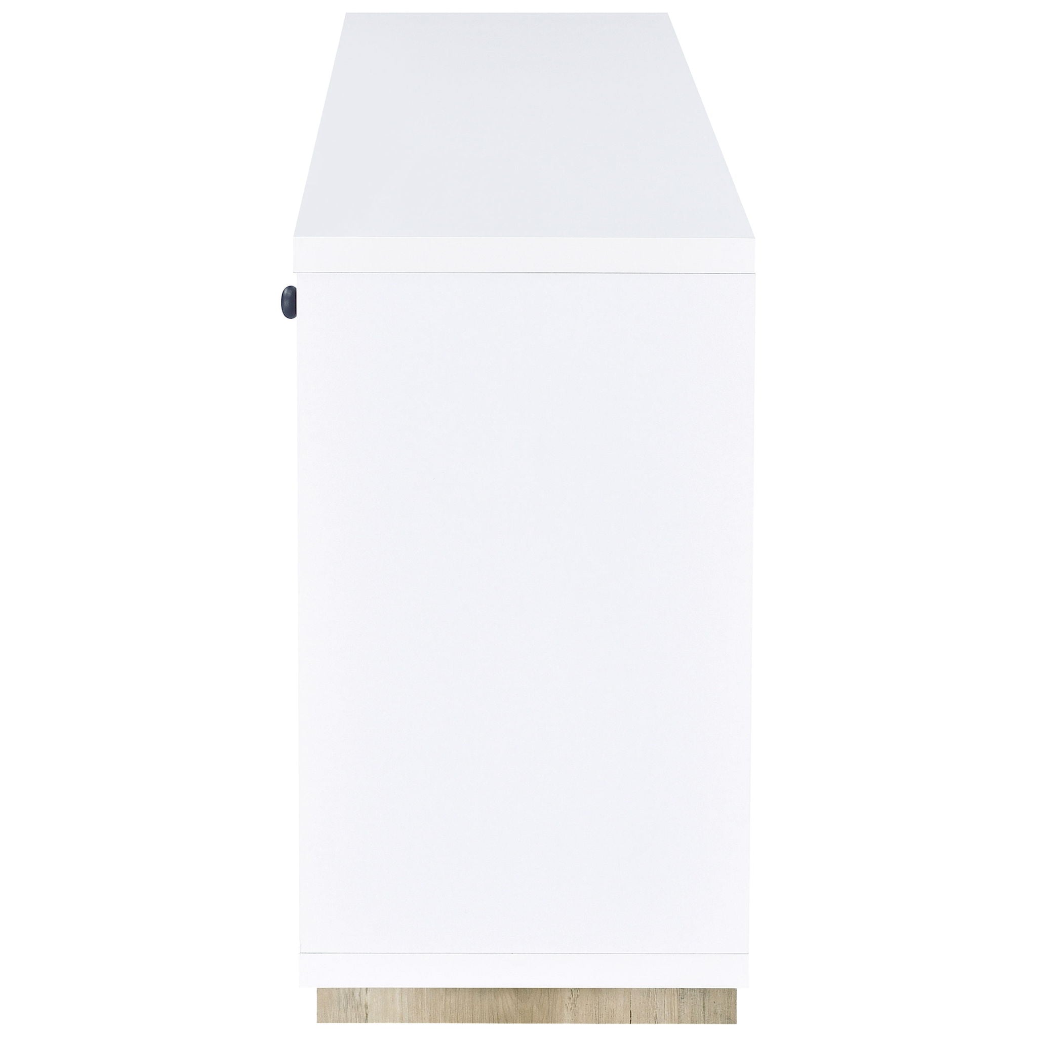 Dalton 2-door Storage Cabinet White and Distressed Pine