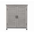 Potting Bench With Storage Cabinet And Metal Table Top For Outdoor